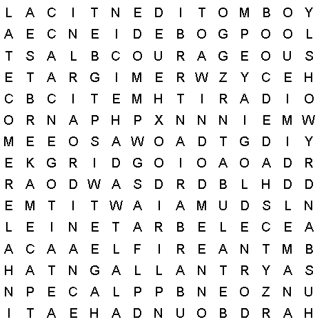 Mirroreyes on Word Search For August 21  2001
